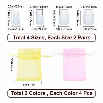 8Pair PVC High Heel Stoppers Protector FIND-GF0002-08B-1