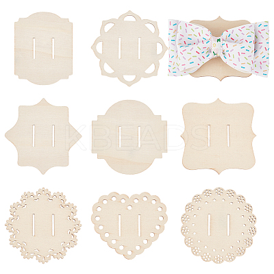 Wood Hair Clip Display Cards ODIS-BC0001-19A-1