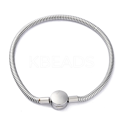 304 Stainless Steel Snake Chain Bracelets for Women BJEW-R010-01P-02-1