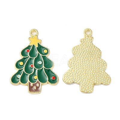 Christmas Alloy Enamel Pendants ENAM-D050-13B-01G-1