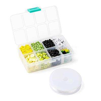 3 Colors 1155Pcs DIY Ghana Jamaican Theme Stretch Bracelets Making Kits DIY-LS0001-22C-1
