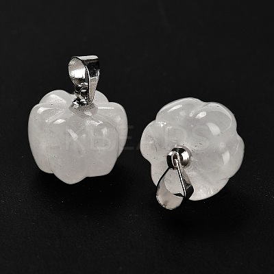 Natural Quartz Crystal Pumpkin Charms G-K338-27P-05-1