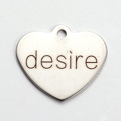 Non-Tarnish 201 Stainless Steel Heart Pendants STAS-L165-C03-1