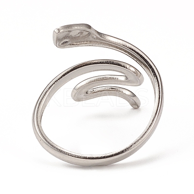 Non-Tarnish 304 Stainless Steel Cuff Rings RJEW-P080-04P-1