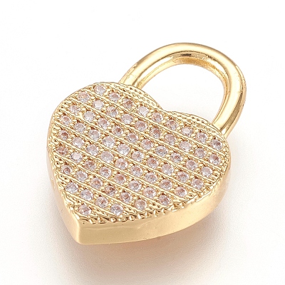 Brass Micro Pave Cubic Zirconia Pendants LS-ZIRC-F062-04G-1