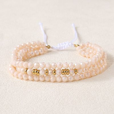 Bohemian Style Glass Beaded Braided Bead Bracelets LS-IT8808-10-1