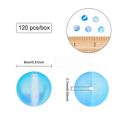 Synthetic Moonstone Beads Strands G-FH0001-14-1