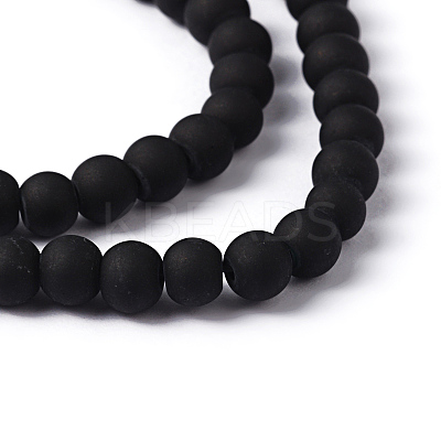 Baking Paint Transparent Glass Bead Strands X-GLAA-S031-6mm-38-1
