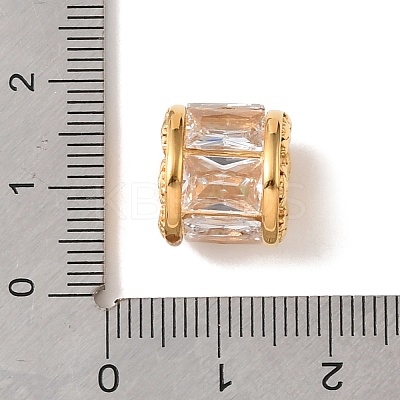 304 Stainless Steel Glass European Beads FIND-E059-03B-1
