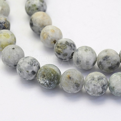 Natural Crazy Agate Beads Strands X-G-G707-8mm-B12-1