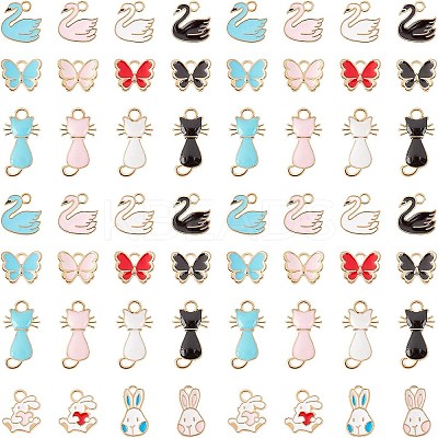 Alloy Enamel Pendants ENAM-NB0001-35LG-1