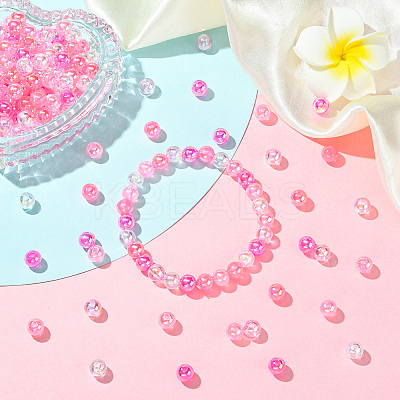 5 Colors Transparent Acrylic Beads MACR-PA0001-03B-02-1