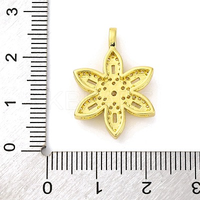 Brass Pendants with Cubic Zirconia KK-D536-09G-01-1