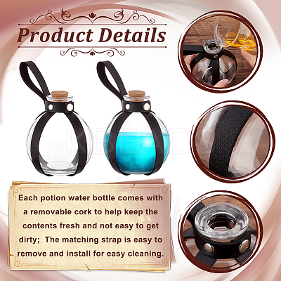 Dark Magic Cork Potion Bottle AJEW-WH0415-80A-1