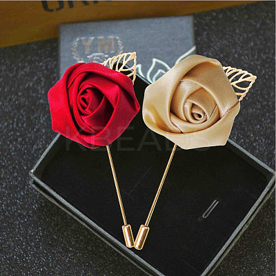 60Pcs Leaf Stainless Steel Round Tray Stick Lapel Pins JEWB-SC0001-75C-1