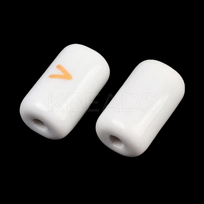 Handmade Printed Porcelain Beads PORC-T136-01D-1