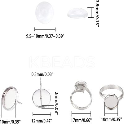 DIY Earring & Finger Ring Making Kits DIY-UN0001-45P-1