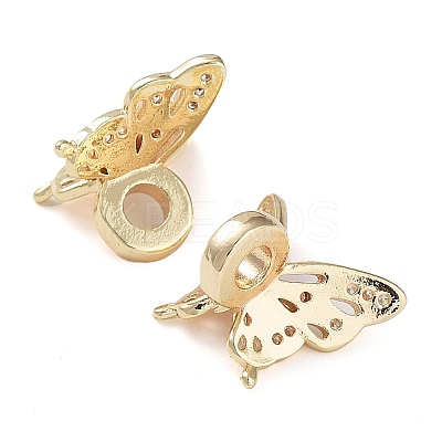 Rack Plating Brass Clear Cubic Zirconia Pendants KK-B078-03G14-1