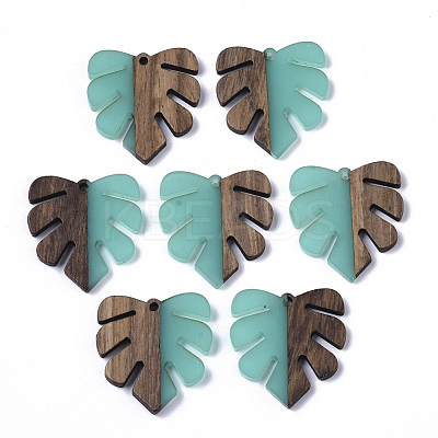 Resin & Walnut Wood Pendants X-RESI-S358-24I-1