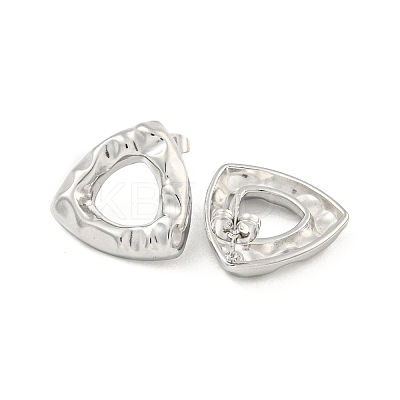 Non-Tarnish Triangle 304 Stainless Steel Ear Studs EJEW-L290-005P-1