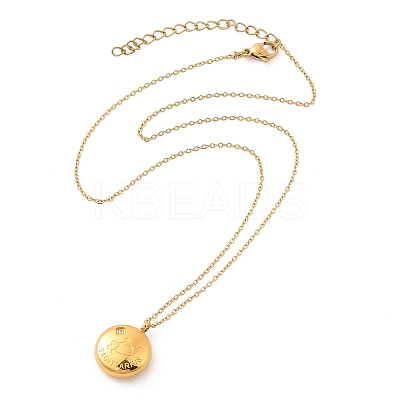 304 Stainless Steel Clear Cubic Zirconia Constellation Pendant Necklaces NJEW-R021-02G-05-1