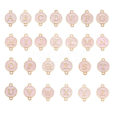 26Pcs Alloy Enamel Letter A~Z Connector Charms FIND-TAC0028-14C-1