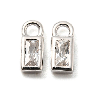 Real Platinum Plated Rhodium Plated 925 Sterling Silver Charms STER-K176-03E-P-1