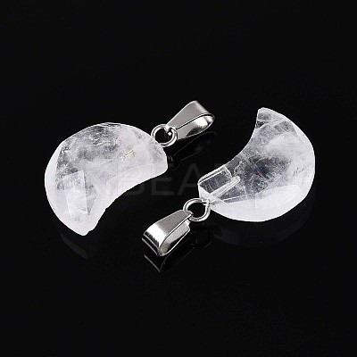 Natural Quartz Crystal Pendants G-N349-02K-P-1