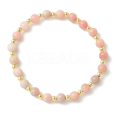 Natural Pink Opal & Synthetic Hematite Non-magnetic Beaded Stretch Bracelets for Women BJEW-JB13940-03-1