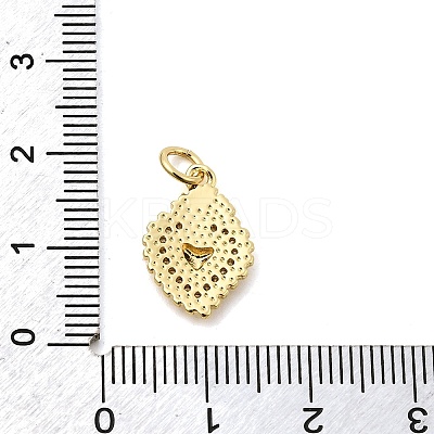 Brass Micro Pave Cubic Zirconia Pendants KK-L262-16G-1