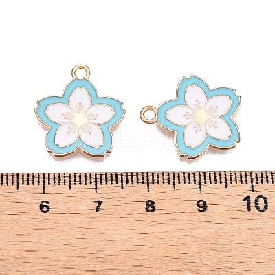 Light Gold Plated Alloy Enamel Pendants PALLOY-N176-28A-RS-1