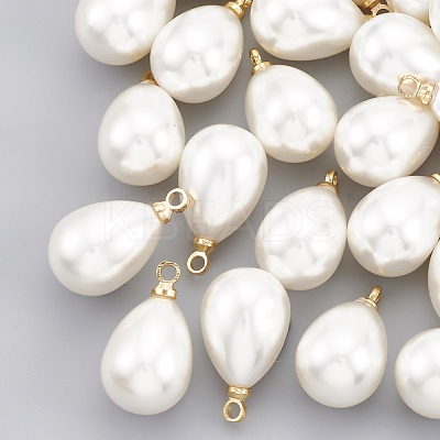 ABS Plastic Imitation Pearl Pendants X-KK-T035-62-1