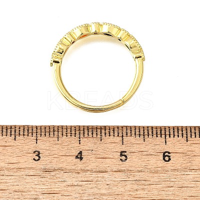 Adjustable Brass Micro Pave Cubic Zirconia Finger Rings for Women RJEW-H247-15G-1