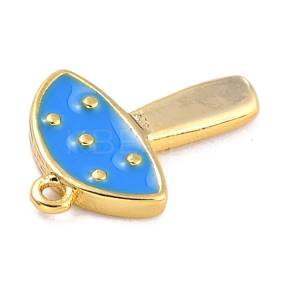 Autumn Theme Brass Enamel Pendants KK-P197-18B-G-1