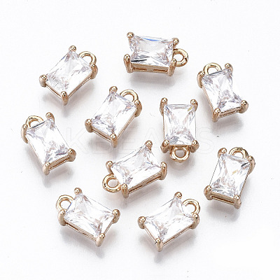 Brass Glass Rhinestone Pendants GLAA-S179-21I-RS-1