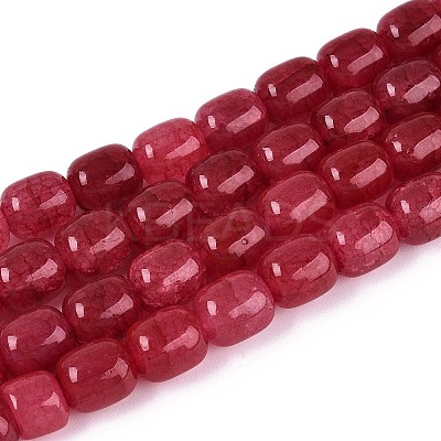 Baking Paint Crackle Glass Beads Strands DGLA-N019-01B-02-1