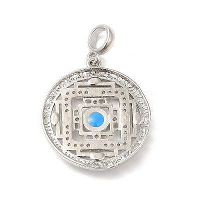 Rack Plating Brass Cubic Zirconia with Enaml Pendants KK-Q772-19P-1