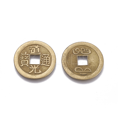 Tibetan Style Alloy Chinese Coin Pendants PALLOY-WH0060-01E-NF-1