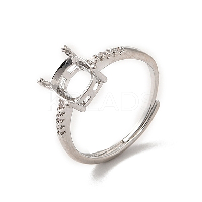 Adjustable Alloy Pad Ring Settings KK-C022-01A-P-1