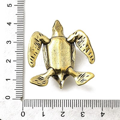 Brass Tortoise Figurine Statue for Living Room Table Home Decoration DJEW-Q008-02A-AB-1