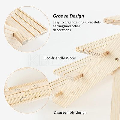 4- Tier Wood Display Stands ODIS-WH0027-028-1