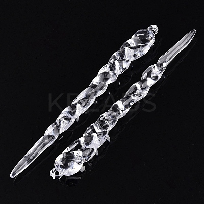 Transparent Acrylic Pendants TACR-T028-22A-1