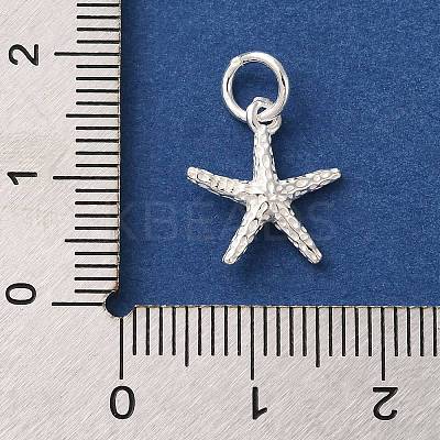 925 Sterling Silver Sea Animal Starfish Charms FIND-U013-16S-1