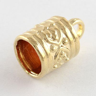 Tibetan Style Alloy Cord Ends TIBE-090-G-NR-1