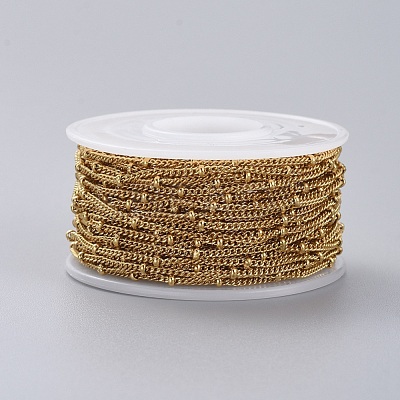 Ion Plating(IP) Handmade 304 Stainless Steel Curb Chains STAS-P200-36G-1