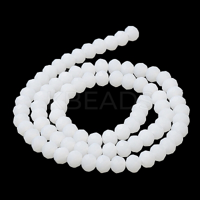 Imitation Jade Solid Color Glass Beads Strands EGLA-A034-J8mm-MD05-1