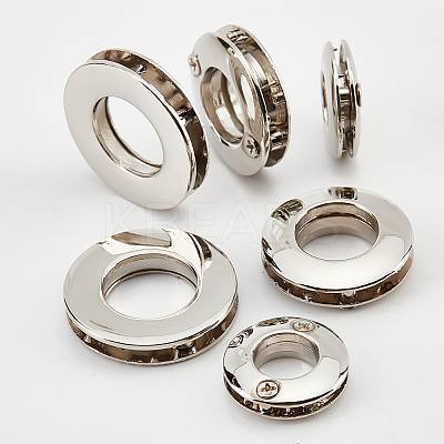 18Pcs 3 Style Alloy Grommet Eyelet Findings FIND-WR0006-18P-1