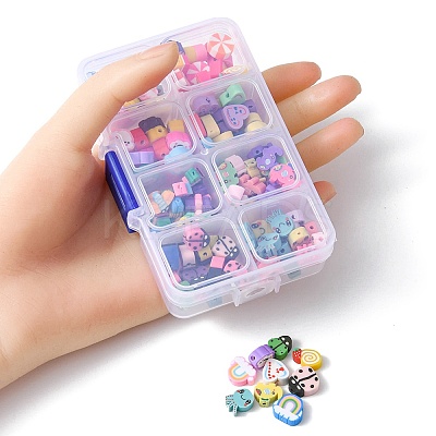 160Pcs 8 Style Handmade Polymer Clay Beads CLAY-YW0001-72-1