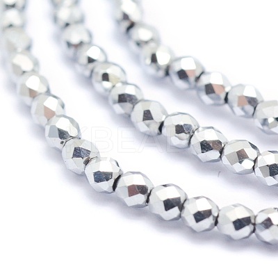 Electroplate Non-magnetic Synthetic Hematite Beads Strands G-L487-A-10-1