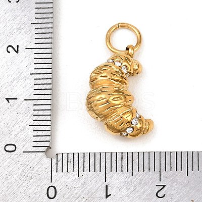 304 Stainless Steel Rhinestone Pendants STAS-I365-01G-03-1